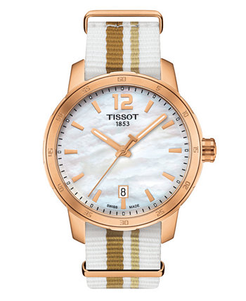 Смарт часы Tissot Quickster с белой текстильной лямкой 40mm Tissot