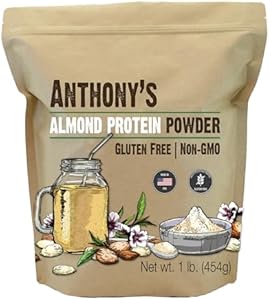 Anthony's Almond Protein Powder, 1 lb, Gluten Free, Non GMO, Plant Based Protein, Made in USA Anthony's