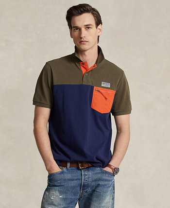 Мужская рубашка-поло классического кроя в сетку Polo Ralph Lauren