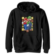 Boys 8-20 Nintendo Super Mario Winking & Luigi Hoodie Nespresso