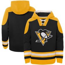 Толстовка с капюшоном на шнуровке Youth Black Pittsburgh Penguins Ageless Must Have Outerstuff
