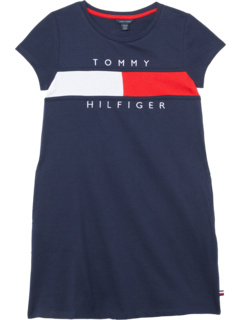 Платье-футболка с круглым флагом (Big Kids) Tommy Hilfiger Kids
