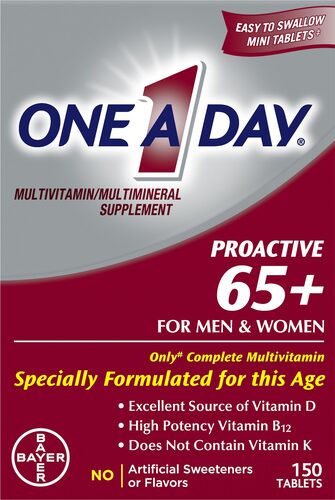 Проактивный 65+ Мультивитамин для мужчин и женщин - 150 таблеток - One-A-Day One-A-Day