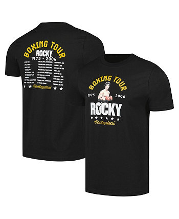 Men's Black Rocky Boxing Tour T-shirt Contenders Clothing