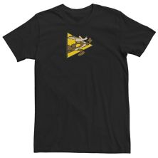 Big & Tall Looney Tunes Wile E. Coyote Yellow Triangle Tee Looney Tunes