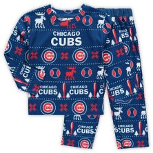 Футболка с длинными рукавами и штаны с длинным рукавом и принтом для малышей Royal Chicago Cubs Комплект для сна Outerstuff