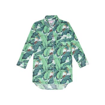 Women's  Martinique Banana Leaf Night Shirt SANT AND ABEL