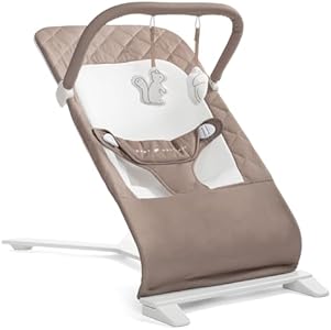 Портативный шезлонг Baby Delight Alpine Wave Deluxe | Автоматизированный детский шезлонг | Младенцы 0–6 месяцев | Дрифтвуд серый Baby Delight