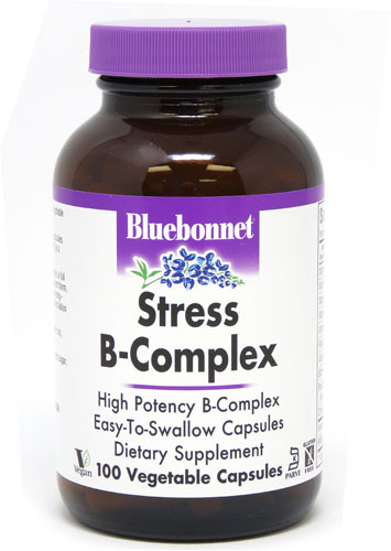 Bluebonnet Nutrition Stress B-Complex — 100 растительных капсул Bluebonnet Nutrition