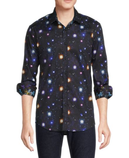 Рубашка на пуговицах с принтом Galaxy 1...Like No Other