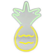 16&#34; Yellow and Green Pineapple LED Neon Style Wall Sign Christmas Central