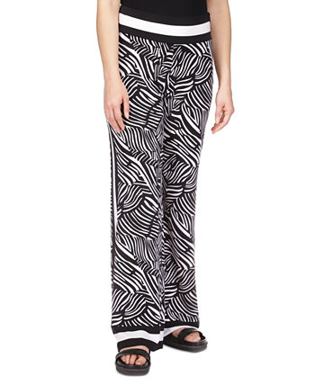 Women's Zebra-Print Wide-Leg Pants Michael Kors