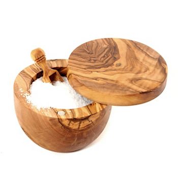 Olive Wood Salt Cellar BELDINEST