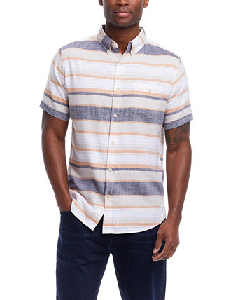 Мужская рубашка из хлопкового твила с короткими рукавами Weatherproof Vintage