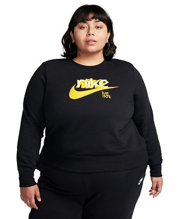 Большой размер Флисовый толстовка с логотипом и графическим рисунком Nike