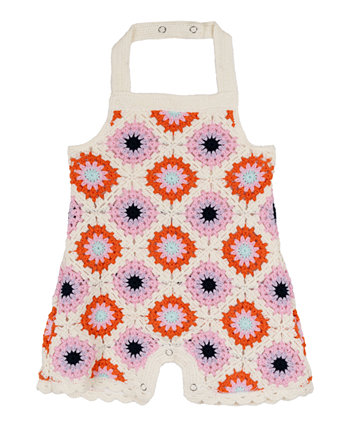 Baby Girl Crochet Romper Rare Editions