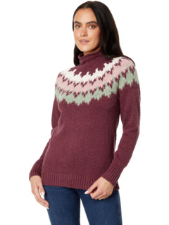 Хлопковый свитер Ragg Sweater Пуловер с воротником-стойкой Fair Isle L.L.Bean