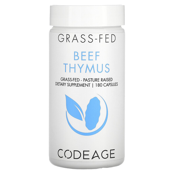 Тимус говядины травяного откорма, 180 капсул Codeage