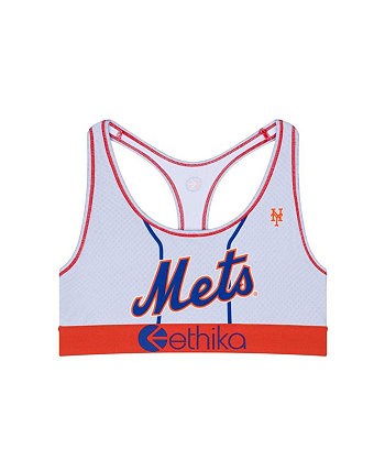 Женский белый спортивный бюстгальтер New York Mets Babe Ethika