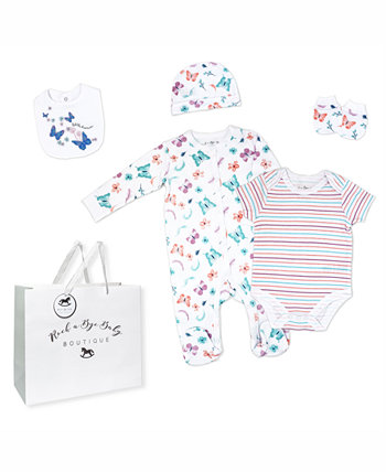 Baby Girls Butterfly Layette, набор из 6 предметов Rock-A-Bye Baby Boutique