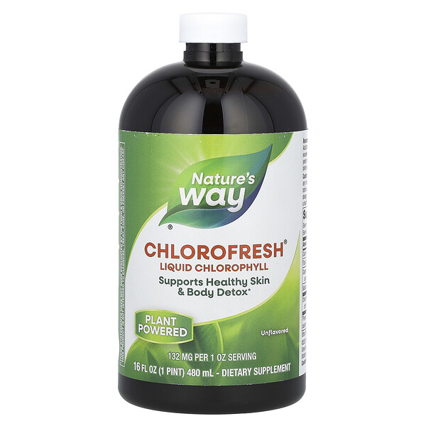 Chlorofresh, Жидкий Хлорофилл, Без вкуса - 480 мл - Nature's Way Nature's Way