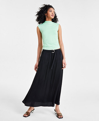 Women's Belted Pull-On Maxi Skirt, Created for Macy's Bar III