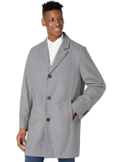 Пальто 37 дюймов из мелтонной шерсти с зубчатым воротником и прорезными карманами Cole Haan