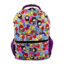 Disney Princess Emoji Girl's 16 Inch School Backpack Bag (one Size, Purple) Princess