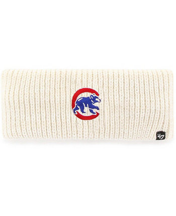 Женская кремовая повязка на голову с логотипом Chicago Cubs Meeko Knit '47 Brand