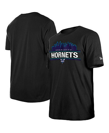 Мужская черная футболка с локализованным изображением Charlotte Hornets New Era