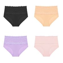 Agnes Orinda Women's Underwear Stretch Packss Lace Comfort Briefs 3 Packs Agnes Orinda