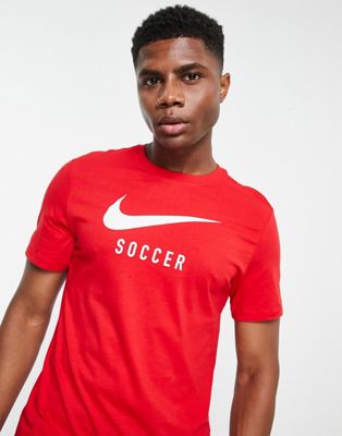 Nike Soccer Swoosh t-shirt in red Nike Football