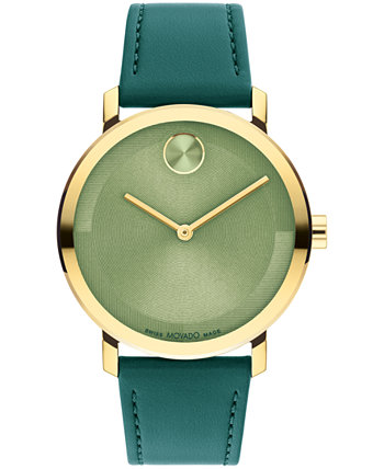 Мужские часы Bold Evolution 2.0 швейцарские кварцевые зеленые кожаные часы 40 мм Movado