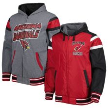 Men's G-III Sports by Carl Banks Cardinal/Gray Arizona Cardinals Extreme Full Back Reversible Hoodie Full-Zip Jacket In The Style