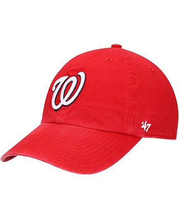 Красная регулируемая шапка с логотипом команды Washington Nationals для мальчиков '47 Brand