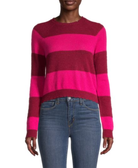 Полосатый кашемировый свитер Minnie Rose