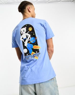 Синяя футболка RIPNDIP astro с принтом на груди и спине Rip N Dip