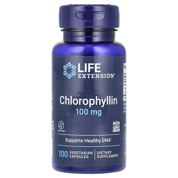 Хлорофиллин - 100 мг - 100 вегетарианских капсул - Life Extension Life Extension