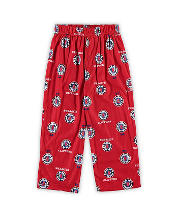 Красные штаны для сна с принтом LA Clippers для мальчиков и девочек дошкольного возраста Outerstuff