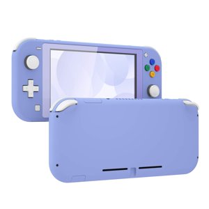 eXtremeRate Carcasa de Repuesto de Bricolaje Violeta de Luz Suave Al Tacto para Nintendo Switch Lite, Carcasa de Controlador de Mano NSL con Protector de Pantalla, Funda Personalizada para Nintendo Switch Lite EXtremeRate