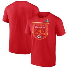 Men's Fanatics Branded Red Kansas City Chiefs Super Bowl LVIII Champions Hometown On Top T-Shirt Unbranded