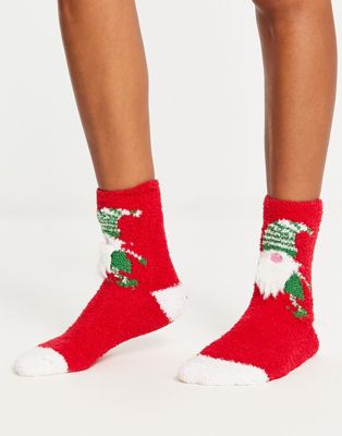 Кремовые носки с рождественскими эльфами Loungeable в подарочной коробке Loungeable