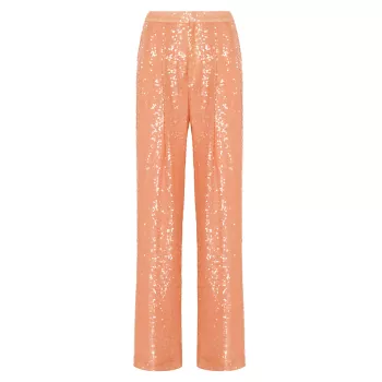 Pleated Sequin Pants LAPOINTE