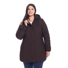 Стеганое длинное пальто с капюшоном и капюшоном размера плюс Weathercast