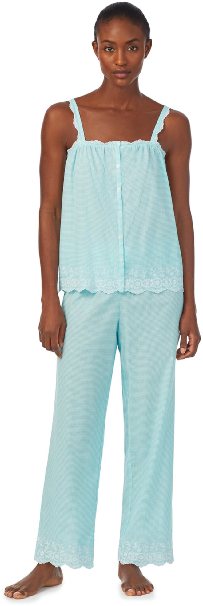 Пижамный комплект с брюками до щиколотки с люверсами LAUREN Ralph Lauren