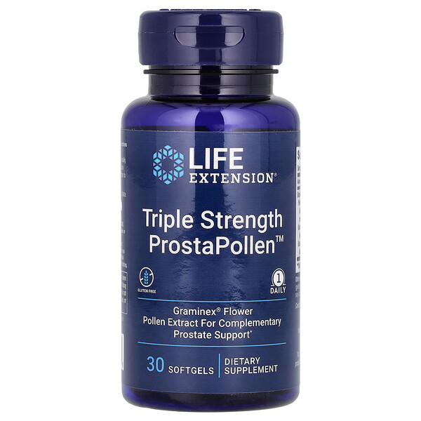 Тройная сила ProstaPollen, 30 мягких таблеток Life Extension