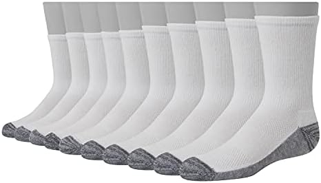 Hanes Ultimate Boys' Crew Performance Sport Socks, 10-Pair Packs Hanes