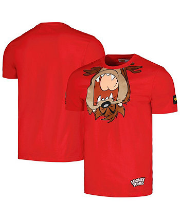 Unisex Red Looney Tunes Taz Upside Down T-Shirt Freeze Max