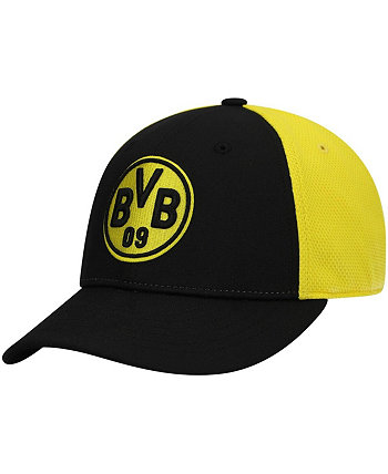 Men's Black and Yellow Borussia Dortmund Breakaway Flex Hat Fi Collection