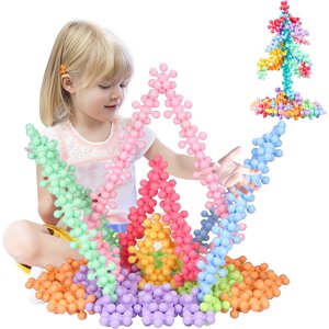 Preschool Building Toys, 200Pcs Interlocking Building Blocks for Kids Ages 4-8, Stem Activities Educational Construction Toys for Toddlers 3-5, Fine Motor Skills Kids Blocks for Daycare Kindergarten Autrucker